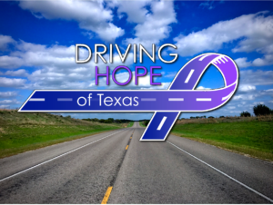 Driving Hope Logo over a Road